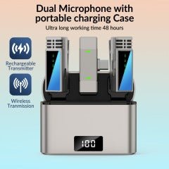 Jmary MW - 15 Wireless Microphone for Mobile – 2.4G with Charging Case - Saif Al Najmi KwMicrophonesJmarySaif Al Najmi KwIphoneJmary MW - 15 Wireless Microphone for Mobile – 2.4G with Charging Case